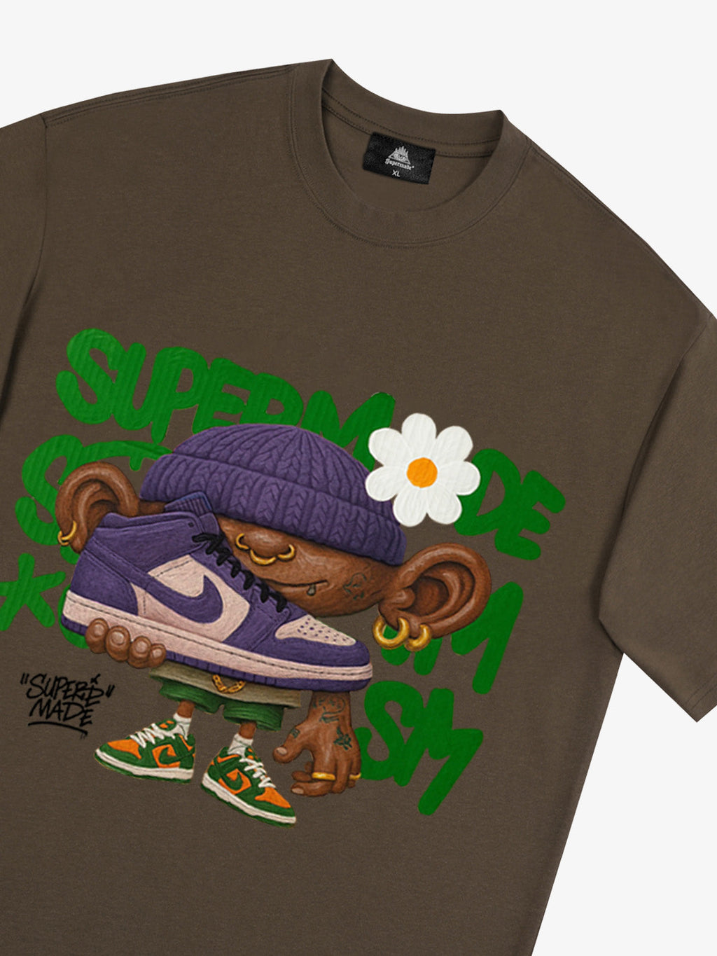 Street Cartoon Sneaker Graffiti Sneaker T-shirt