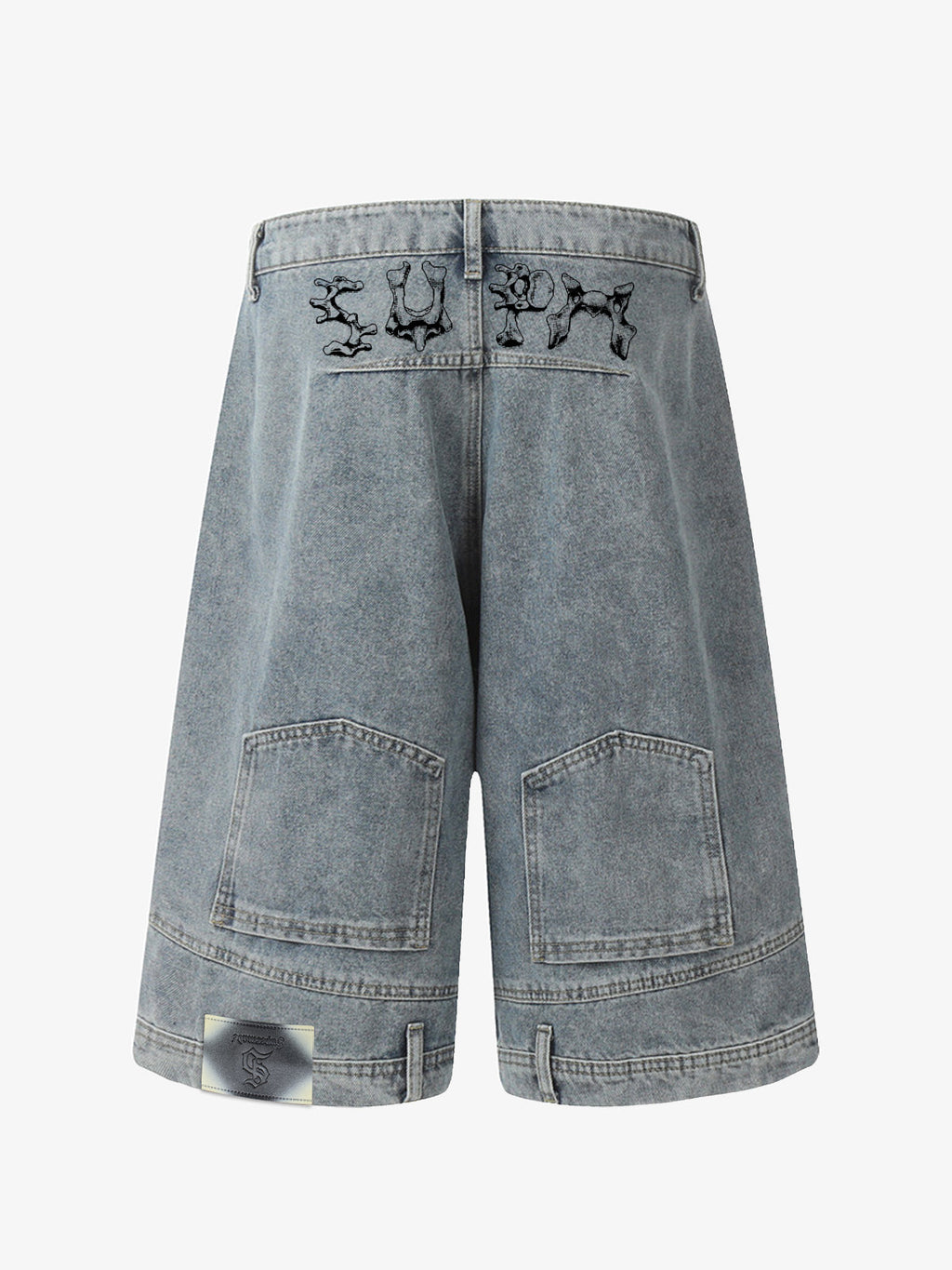 Washed Waistband Hem Jorts