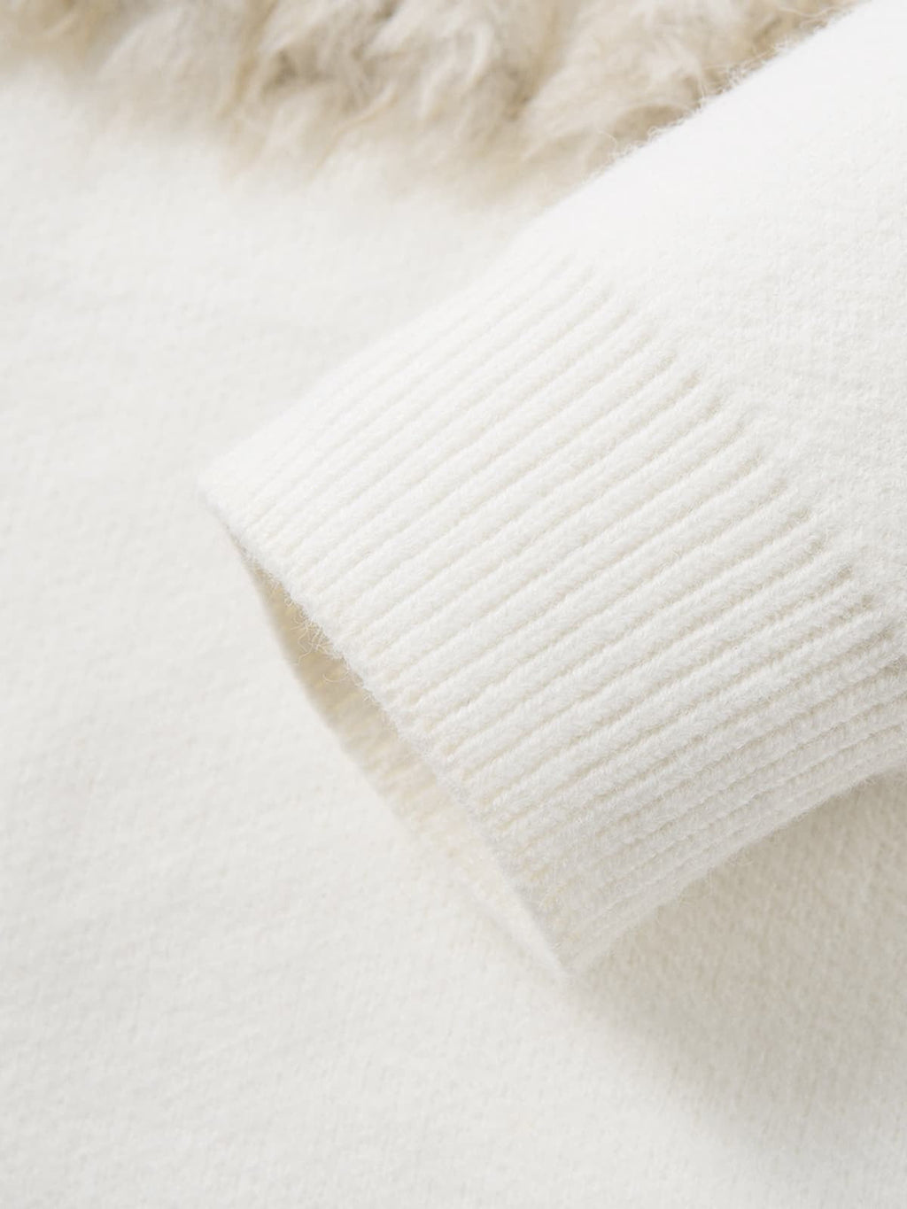 Retro Fuzzy Letter Patch Textured Knit Sweater