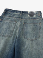 Vintage Pleated Fade Baggy Jeans