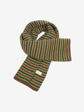 Retro Multicolor Striped Knit Scarf