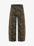 Street Camouflage Side-Striped Jeans