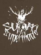 Gothic Skull Distressed Letter T-Shirt