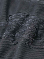 Vintage Washed Sculpted Seam Ribbed Long Sleeve T-Shirt