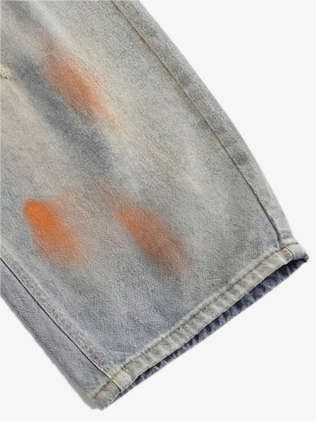 Distressed Paint Washed Wide Leg Pants