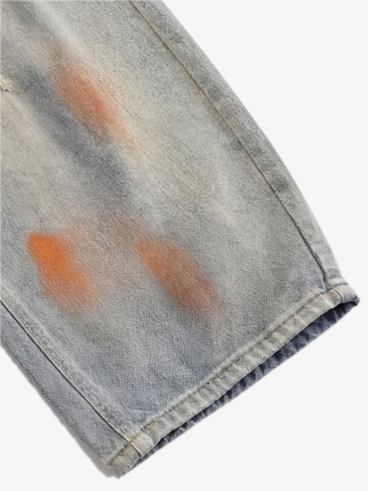 Distressed Paint Washed Wide Leg Pants