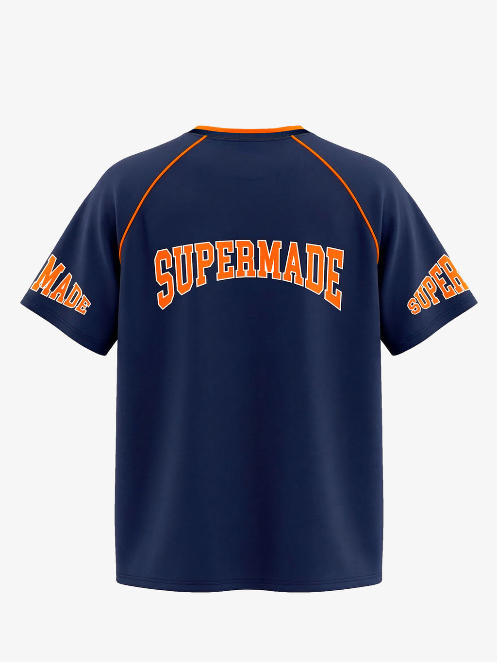 Contrast Panel Mesh Number Print Jersey T-Shirt