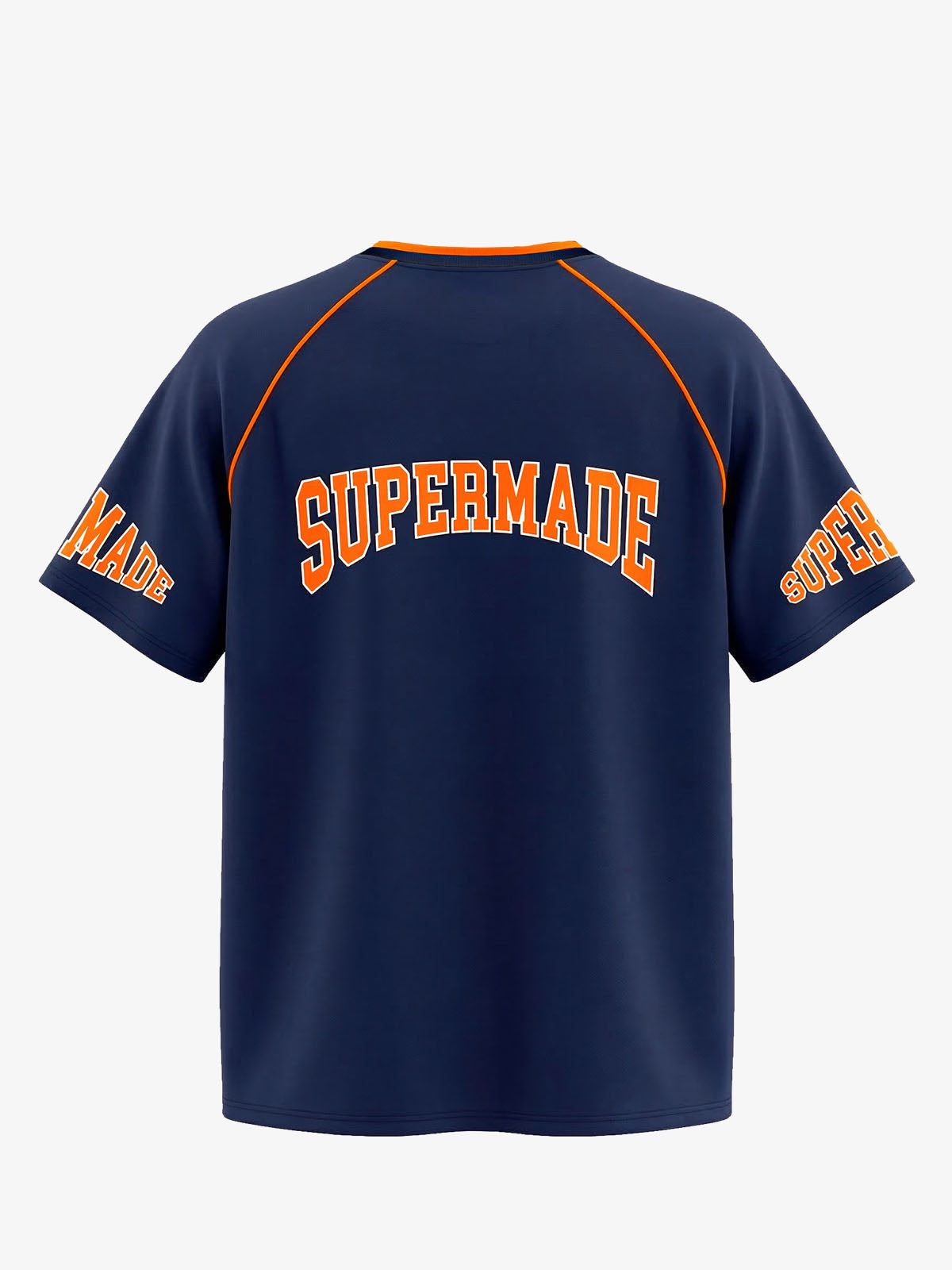 Contrast Panel Mesh Number Print Jersey T-Shirt