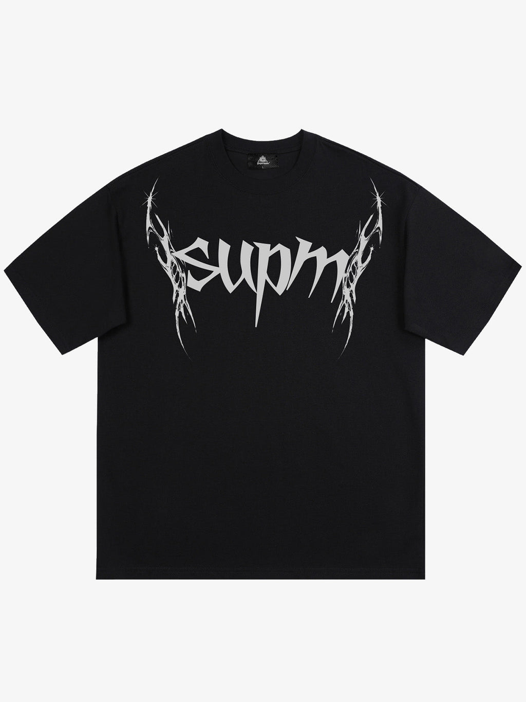 SUPM Gothic Sharp Letter Graphic T-Shirt