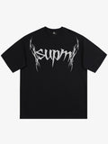 SUPM Gothic Sharp Letter Graphic T-Shirt