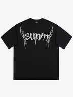 SUPM Gothic Sharp Letter Graphic T-Shirt