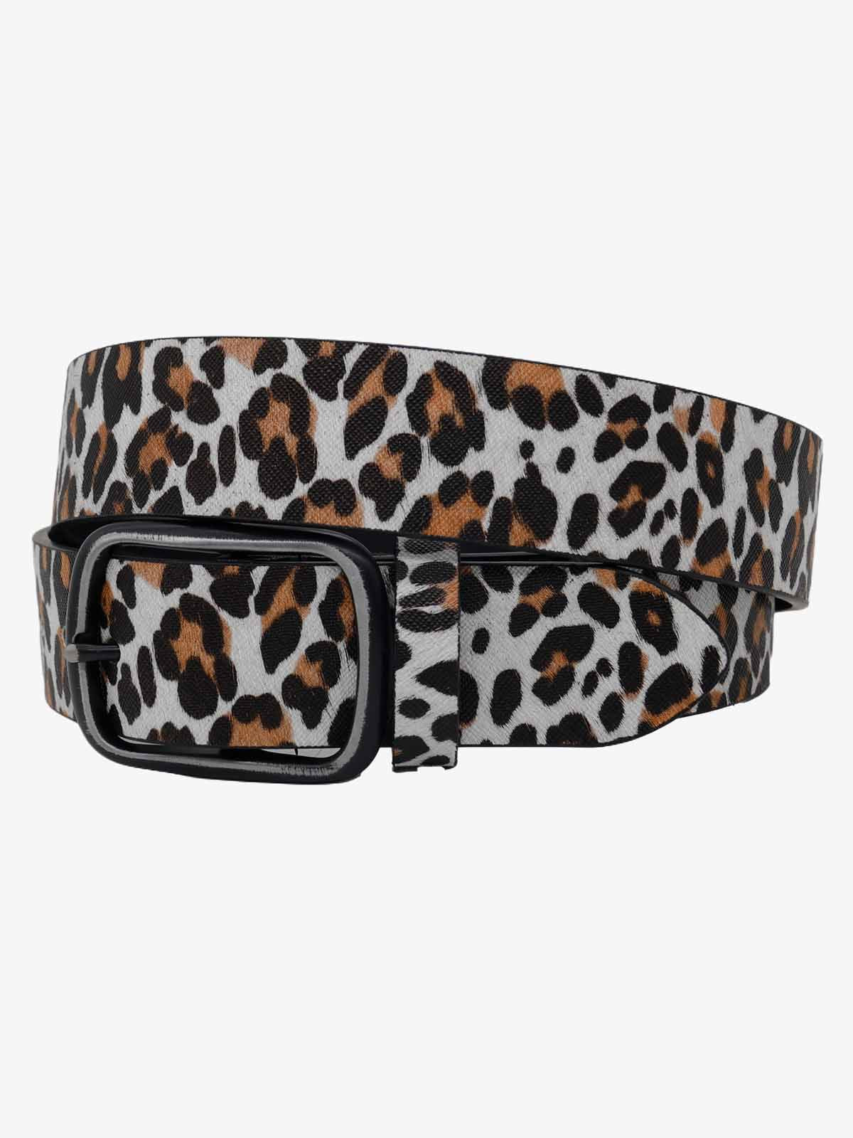 Animal-Print Faux Leather Belt