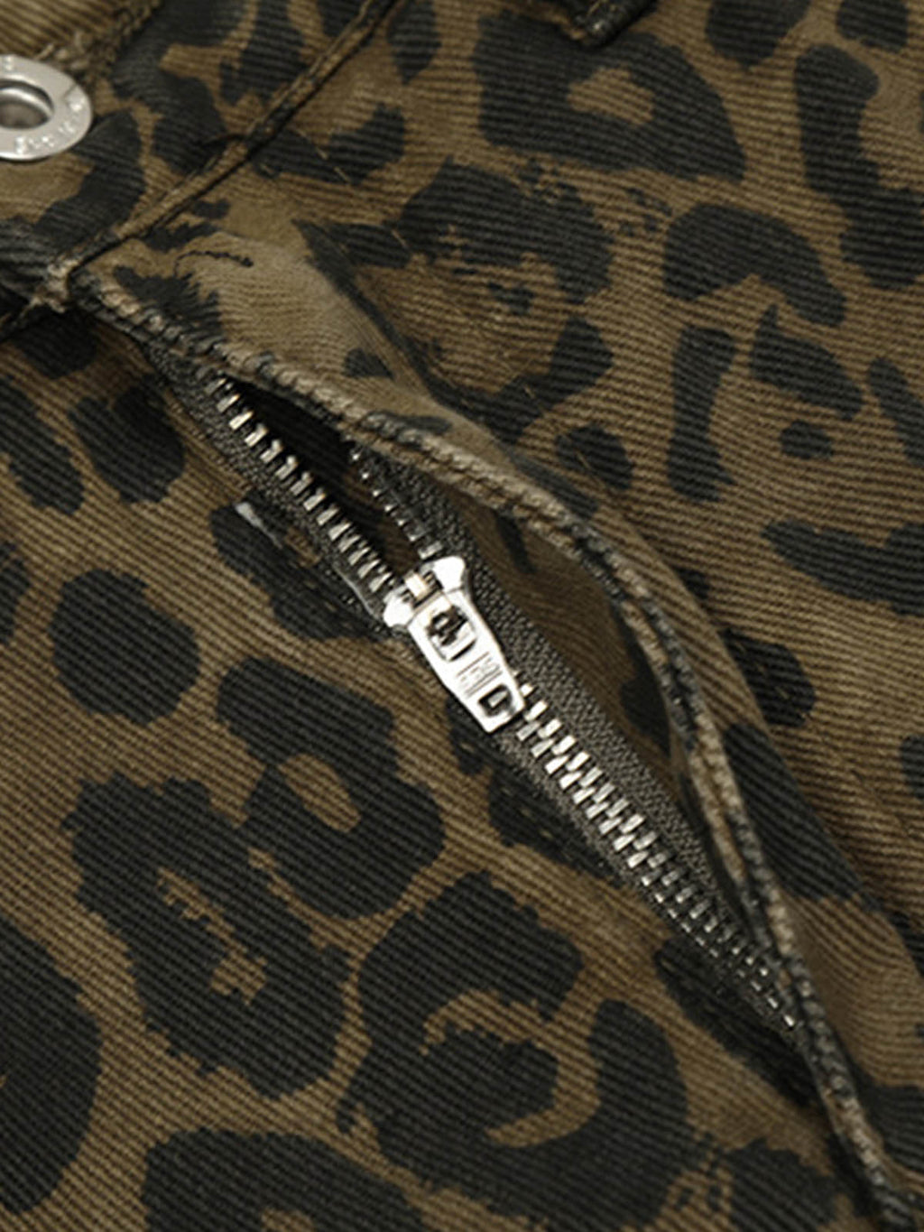 Leopard Print Cotton Wide Leg Jorts