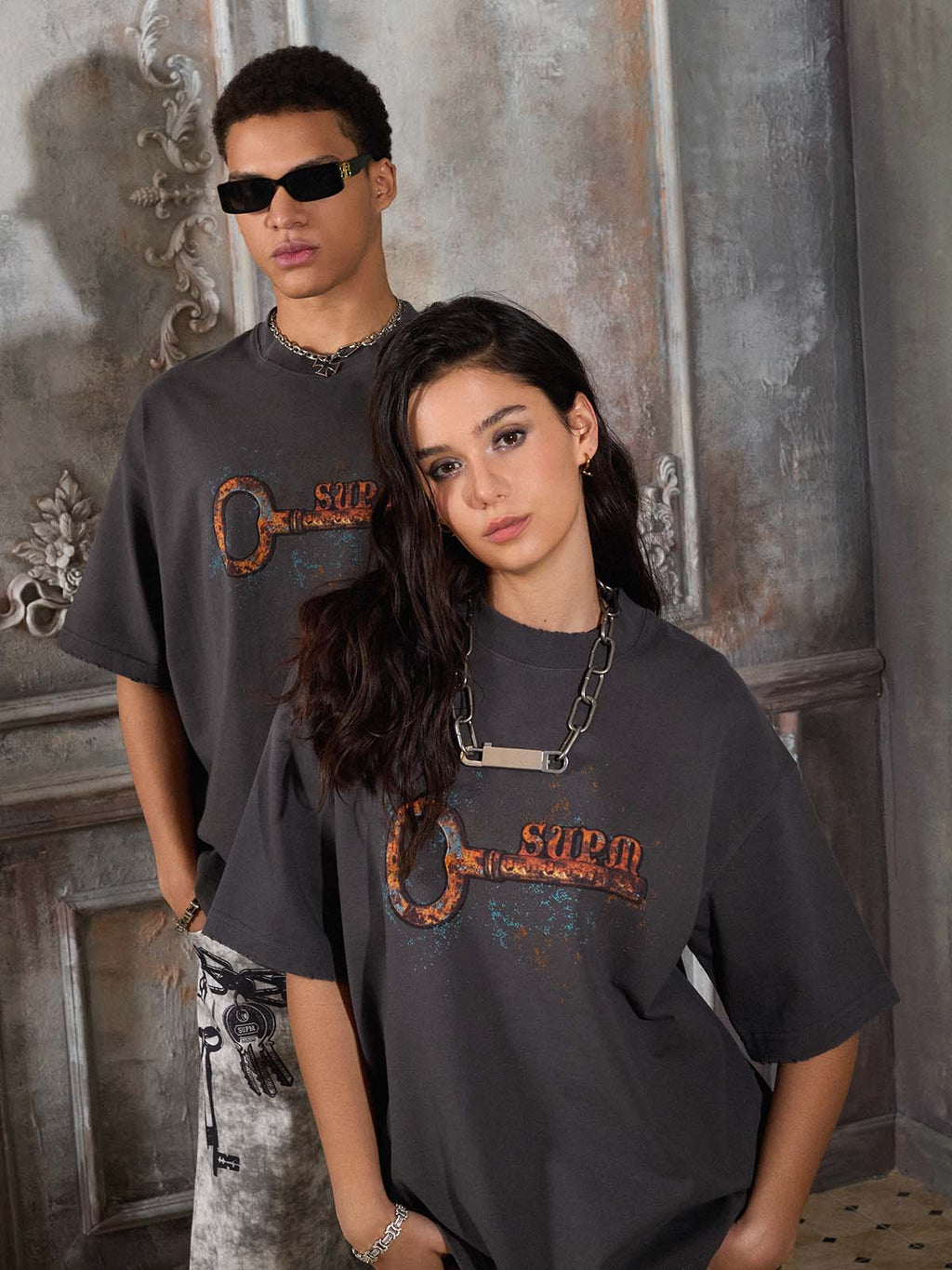 precipice Rusty Metal Key Print T-Shirt