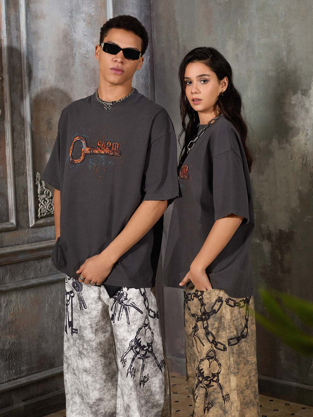 precipice Rusty Metal Key Print T-Shirt