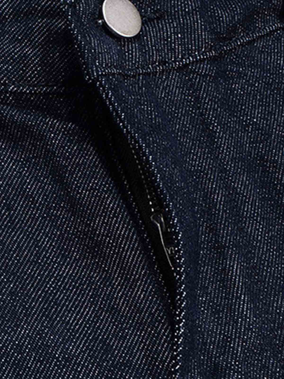Pleated Panel Patchwork Denim Shorts