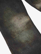 Washed Distressed Paint Effect Canvas Wide Leg Pants