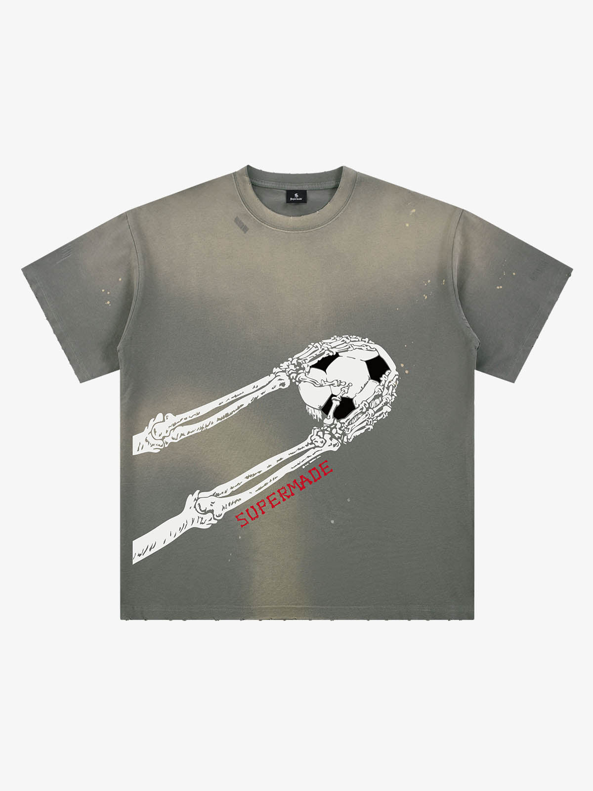 Skull Goalkeeper Splatter Graphic T-Shirt