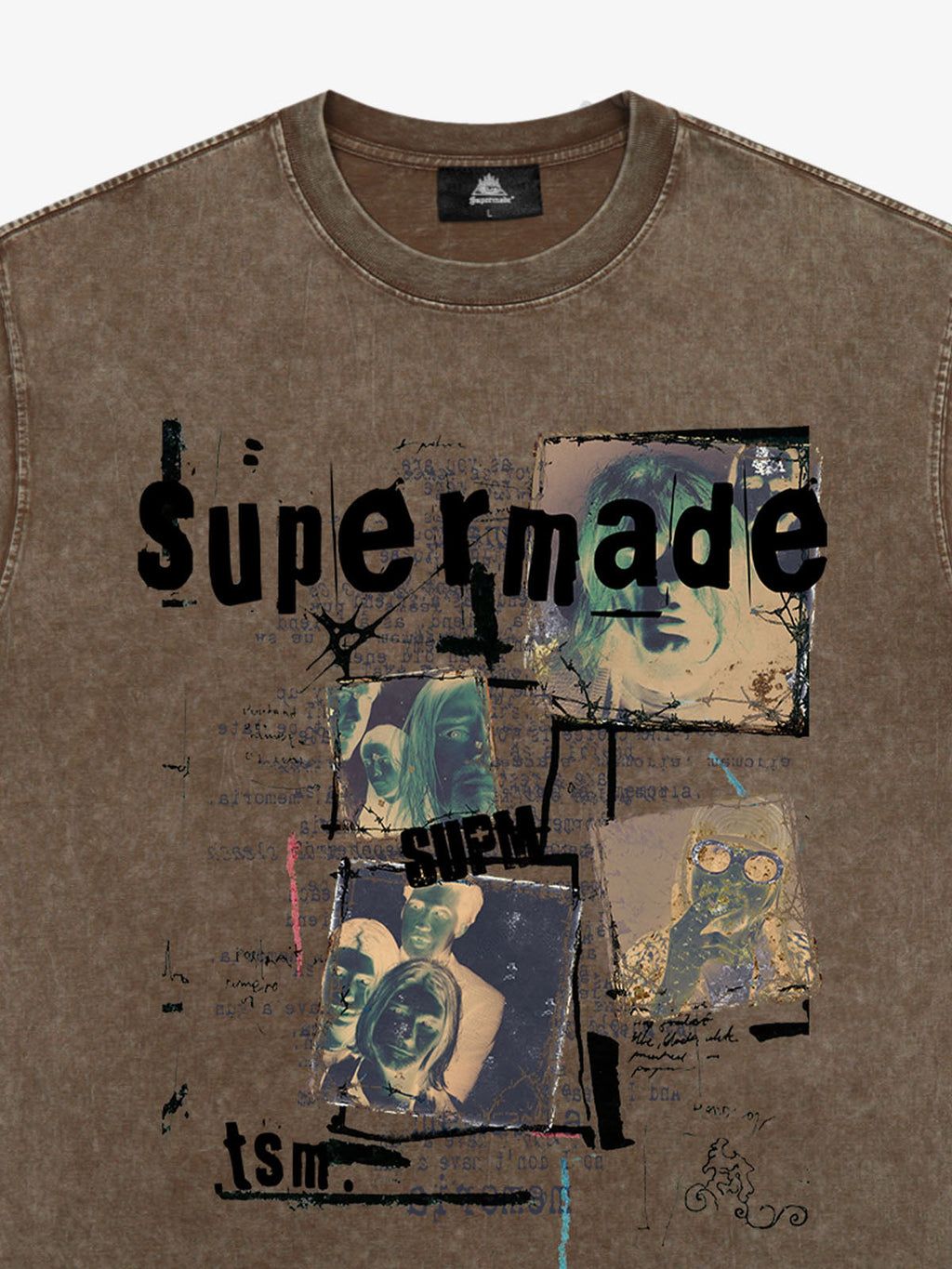 Washed Vintage Collage Graphic T-Shirt