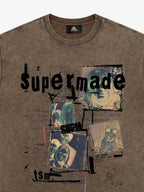 Washed Vintage Collage Graphic T-Shirt
