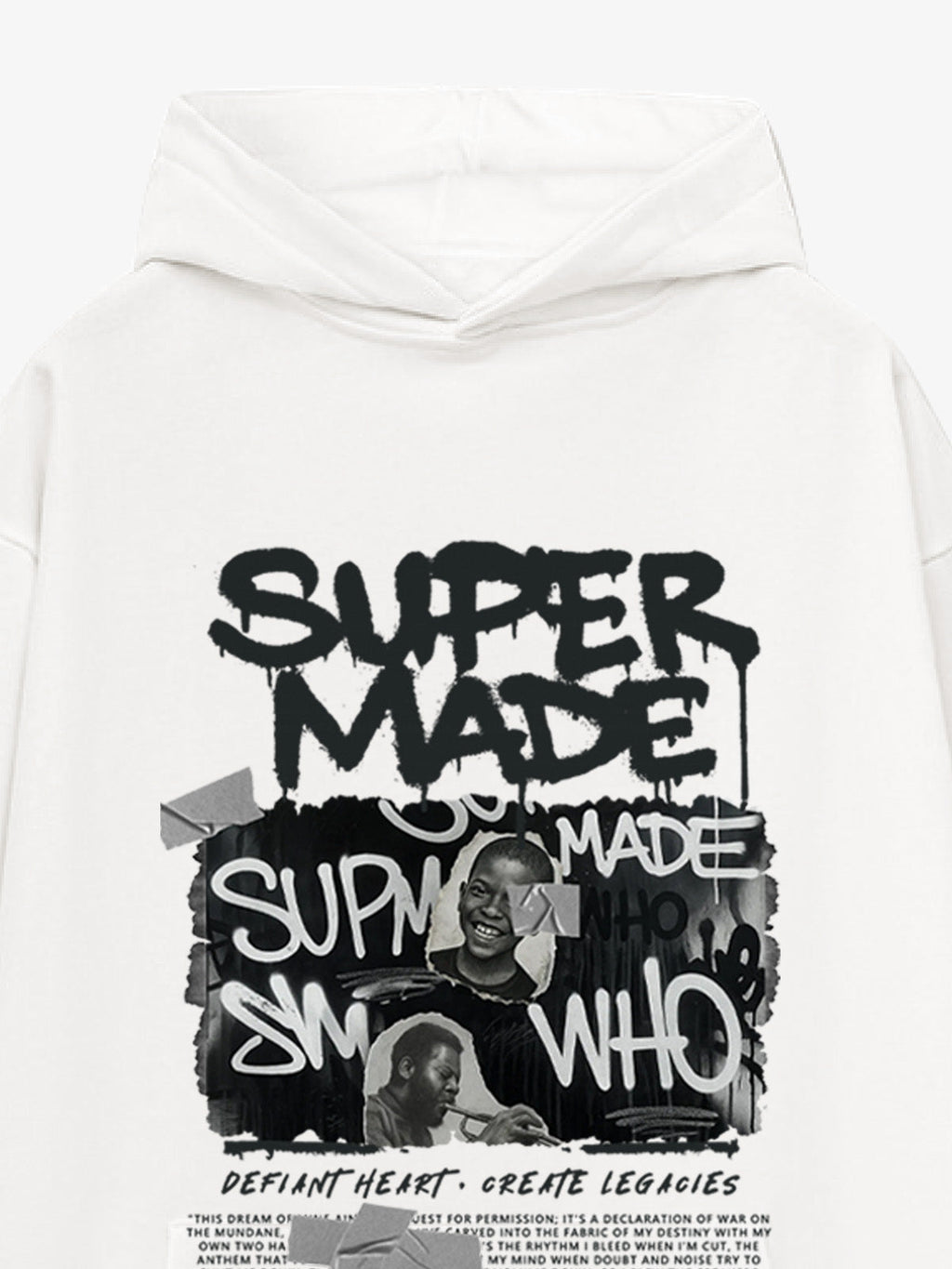 Trendy Retro Graffiti Character Hoodie