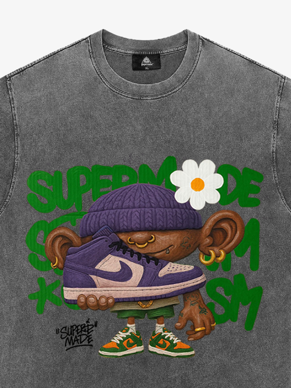 Street Cartoon Sneaker Graffiti Sneaker T-shirt
