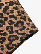 Retro Leopard Print Pleated Pocket Casual Pants