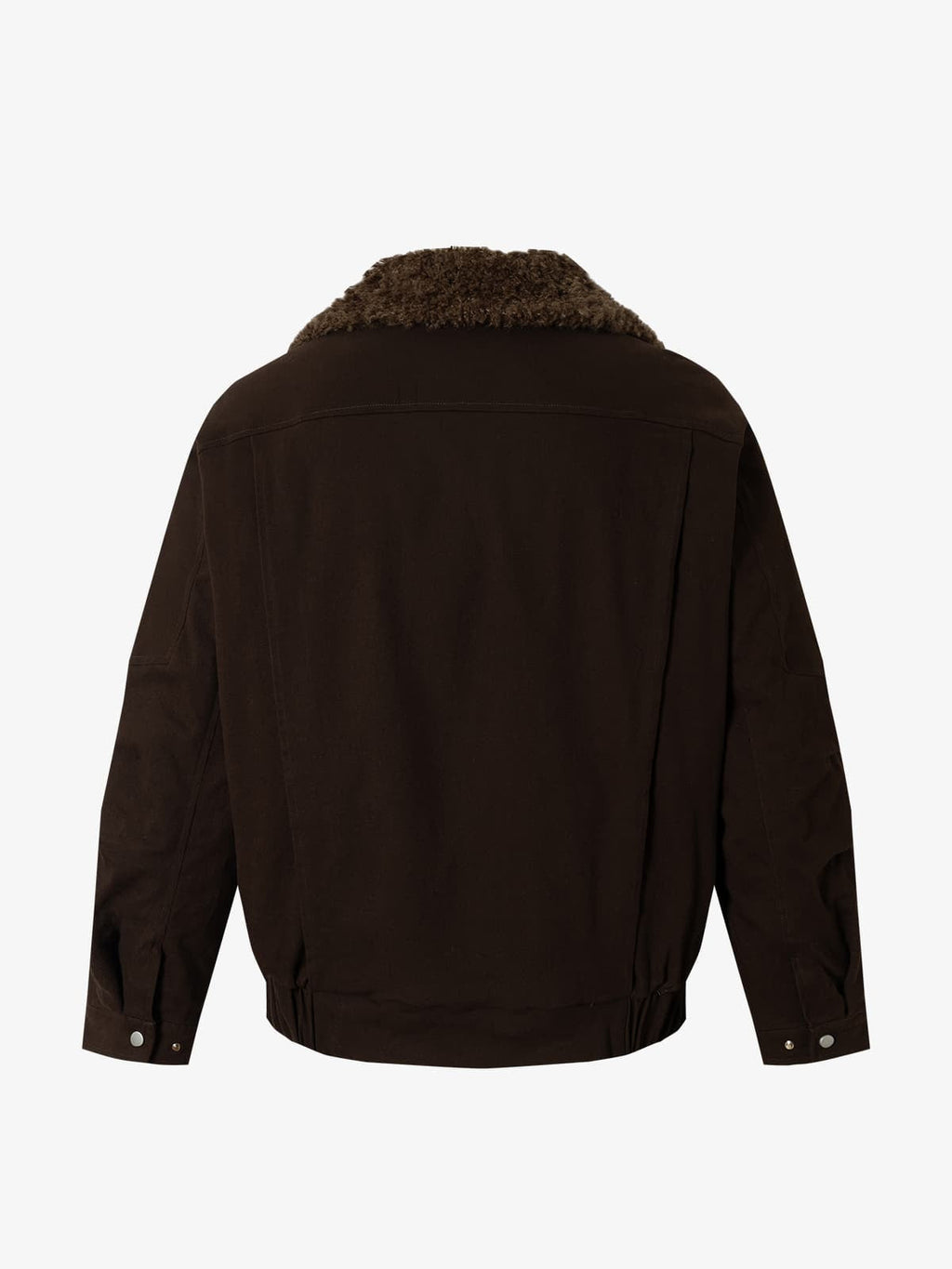 Street Punk Oblique Zipper Lambswool Collar Quilted Jacket