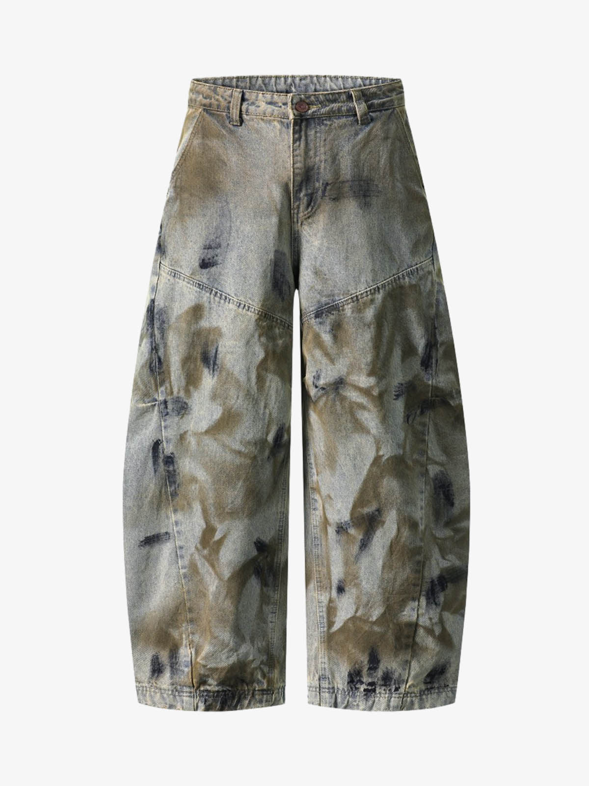Dirty Wash Spray Dyed Barrel Jeans