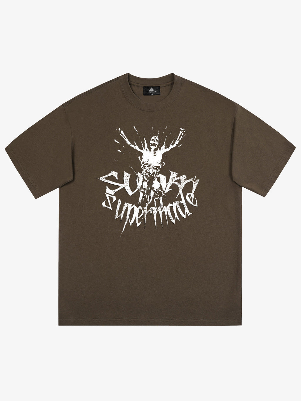 Gothic Skull Distressed Letter T-Shirt