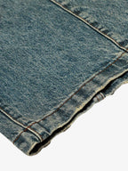 Vintage Mud-Dyed Distressed Barrel Jeans - 2537