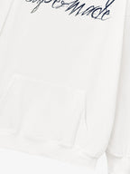 Metallic Script Letter Cross Graphic Hoodie