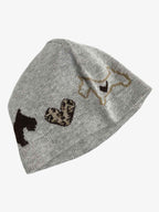 Leopard Heart & Dachshund Knit Beanie Hat