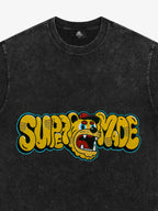 Street Graffiti Trendy Tiger Head Font T-Shirt