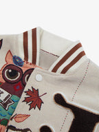 Theprecipice Owl Patch Embroidered Baseball Jersey - 2472