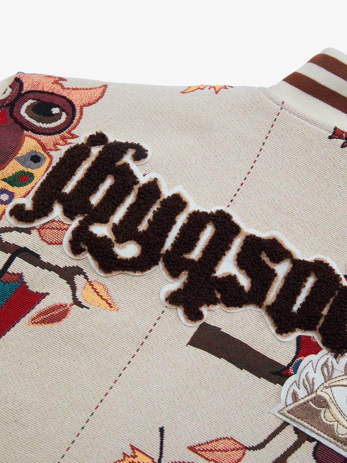 Theprecipice Owl Patch Embroidered Baseball Jersey - 2472