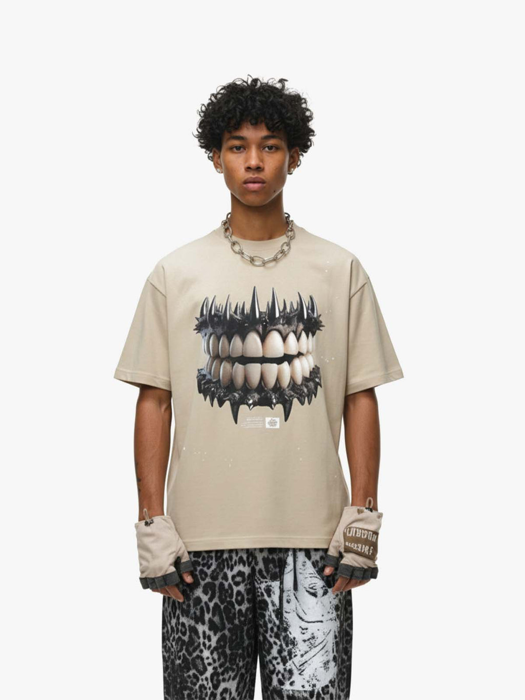 Spiked Teeth Graphic T-Shirt