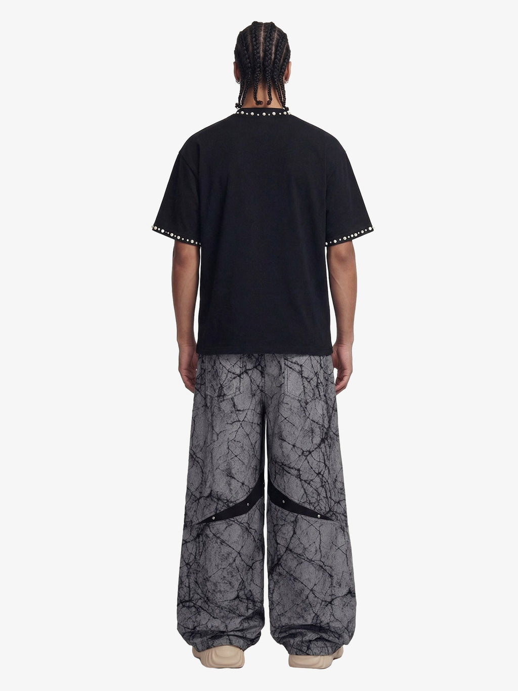 Elegant Pearl-Embellished Oversized T-Shirt