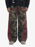 Retro Patchwork Embroidered Camouflage Barrel Pants - 2520