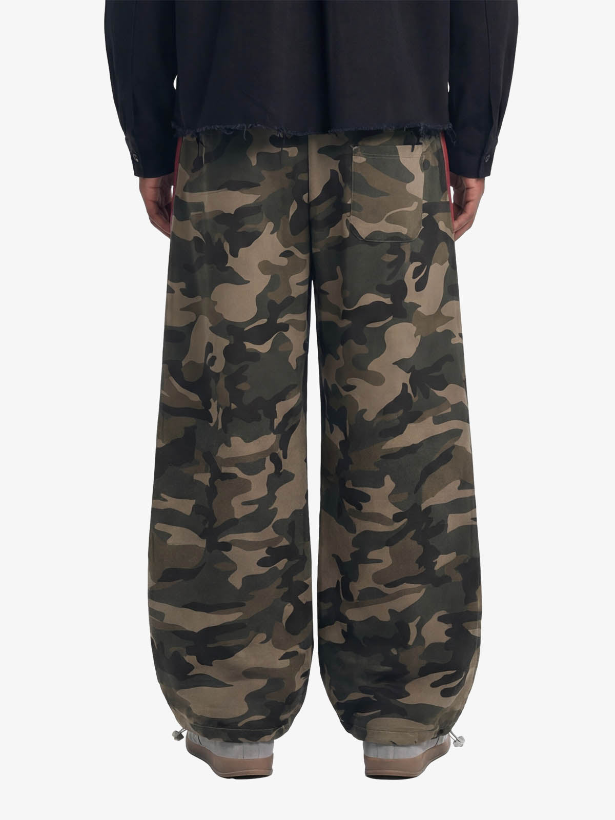 Retro Patchwork Embroidered Camouflage Barrel Pants - 2520