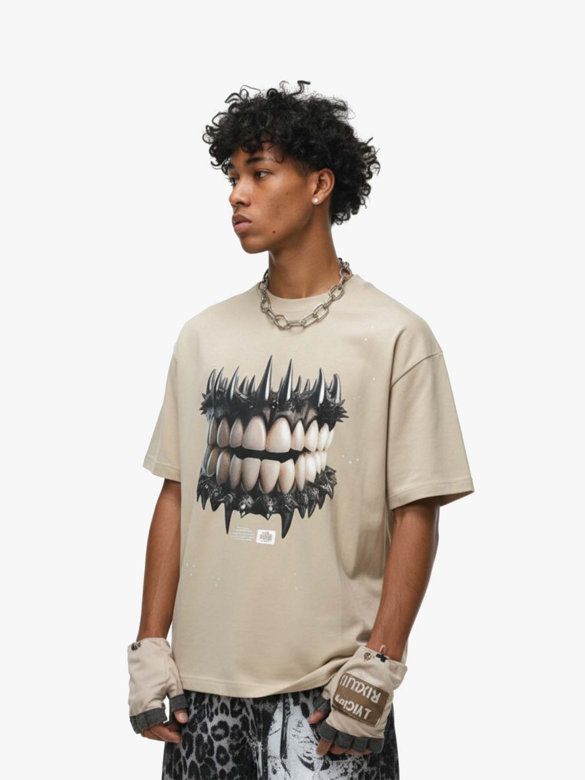 Spiked Teeth Graphic T-Shirt