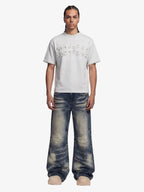 Elegant Pearl-Embellished Oversized T-Shirt