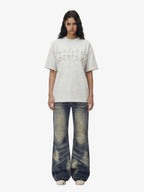 Elegant Pearl-Embellished Oversized T-Shirt