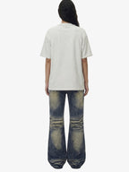 Elegant Pearl-Embellished Oversized T-Shirt