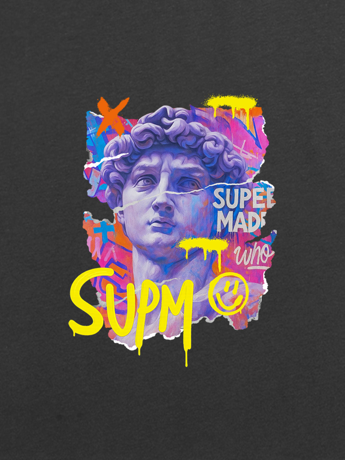 David Sculpture Vibrant Graffiti Art T-Shirt