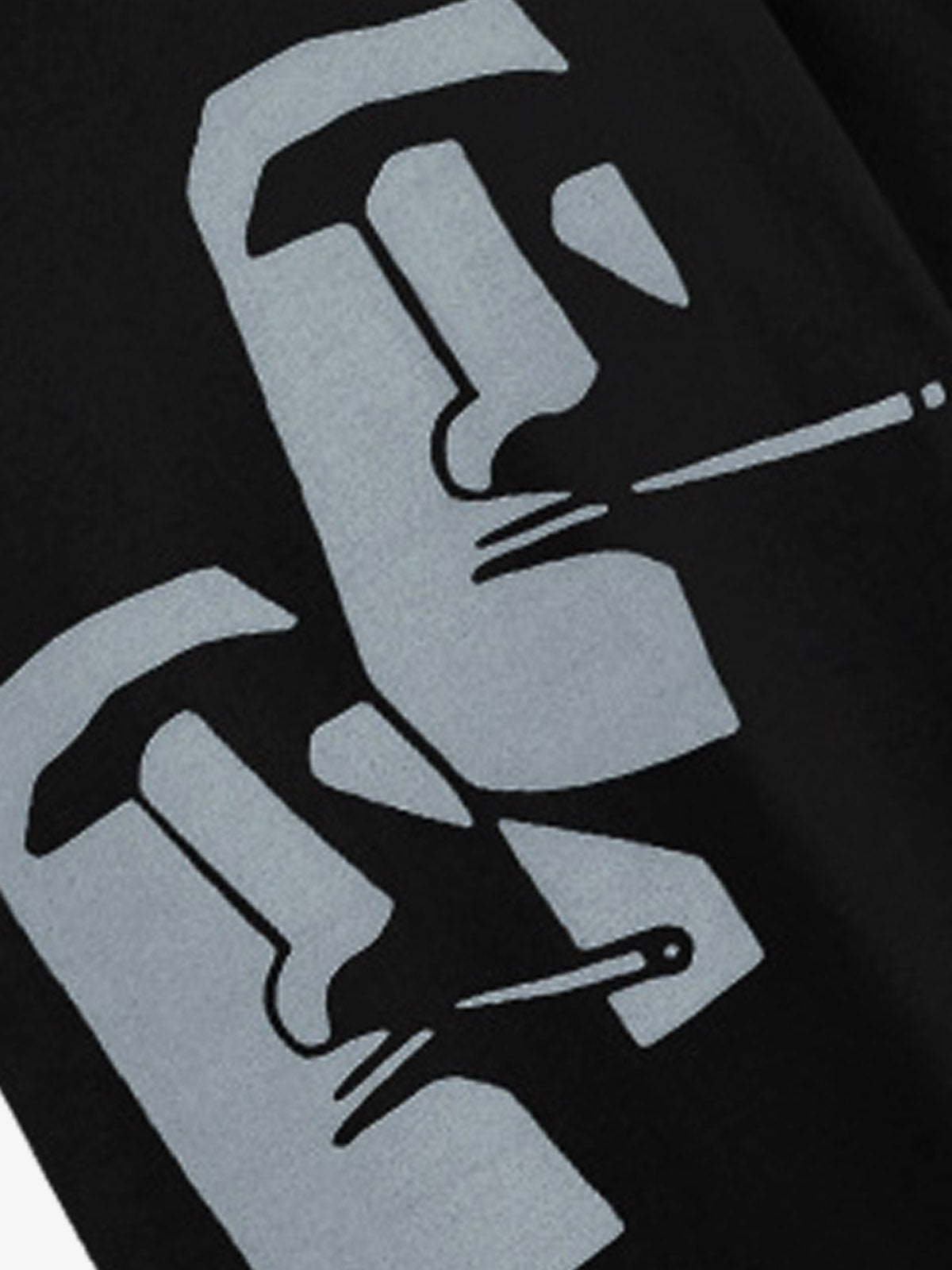 Abstract Moai Graphic T-Shirt
