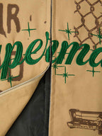 precipice Retro Slogan Embroidered Canvas Set - 2594