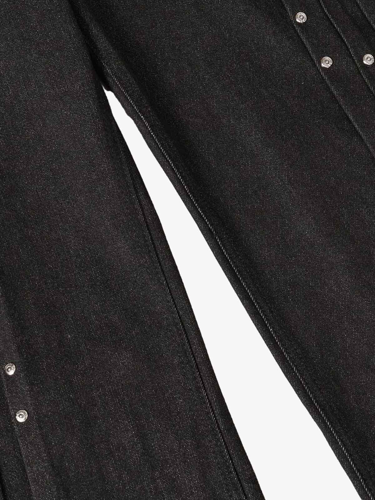 Studded Pleat Wide Leg Denim Jeans - 2606