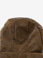 Retro Detachable Faux Fur Collar Suede Fleece Hoodie Jacket