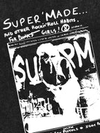 Vintage Washed Punk Graphic Print T-Shirt